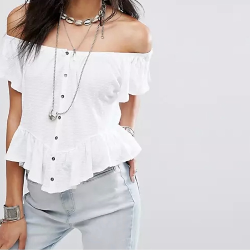 Free People We The Free Mint Julep Top-White